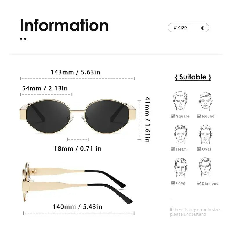 Lumina Hexagon Golden Sunglasses: Buy 1 Get 1 Free!