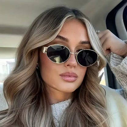 Lumina Hexagon Golden Sunglasses: Buy 1 Get 1 Free!