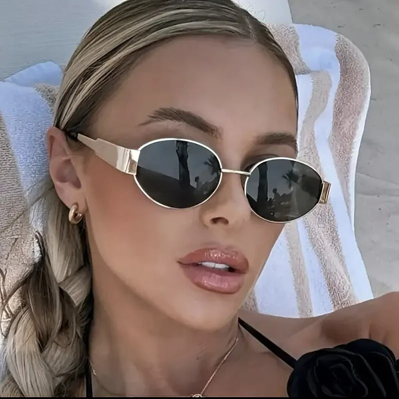Lumina Hexagon Golden Sunglasses: Buy 1 Get 1 Free!