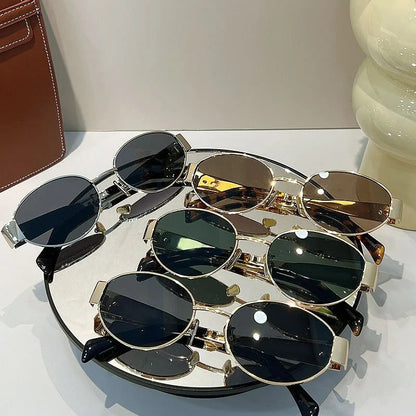 Lumina Hexagon Golden Sunglasses: Buy 1 Get 1 Free!